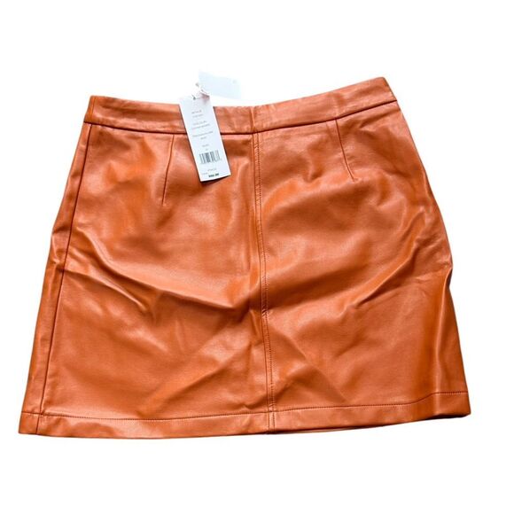 NWT French Connection Faux Leather Crolender Pu Mini Skirt - Picture 1 of 7